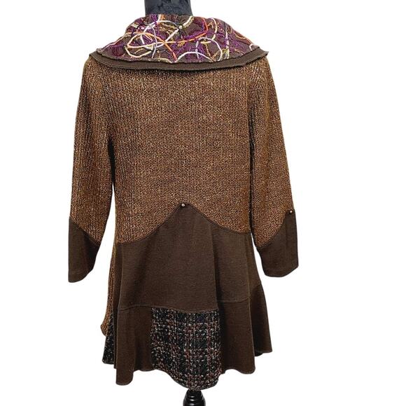 Multiples Jewel Tone Button Front Cardigan Sweater - Size M, PRE-OWNED - Picture 2 of 7